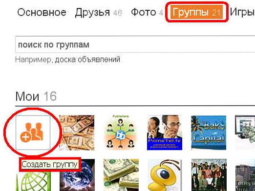 Kuinka luoda ryhmä Odnoklassniki?