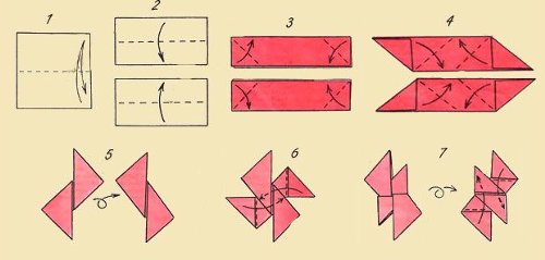 Kuinka tehdä origami shuriken?